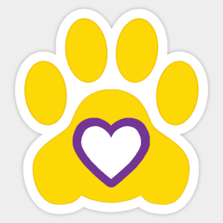 Pride Paw: Intersex Pride Sticker